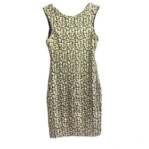 GUESS Black and Gold Sequin Dress